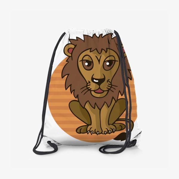 Рюкзак «иллюстрация дикая кошка - лев»