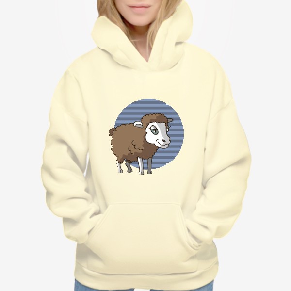 Худи «иллюстрация овца или баран»