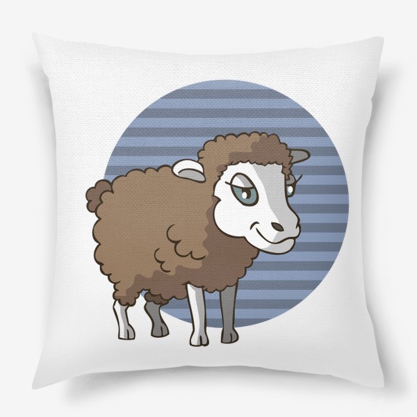 Подушка «иллюстрация овца или баран»