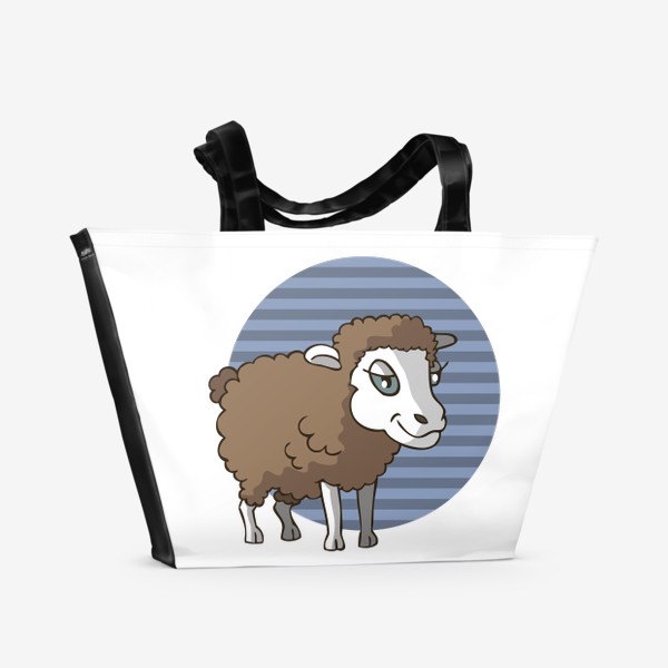 Пляжная сумка «иллюстрация овца или баран»