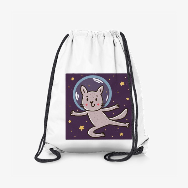 Рюкзак «Милый серый котик - космонавт»