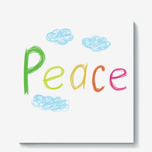 Холст « Мир peace»