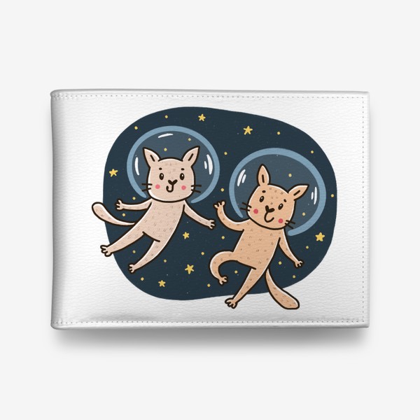 Кошелек «Милые коты - космонавты»