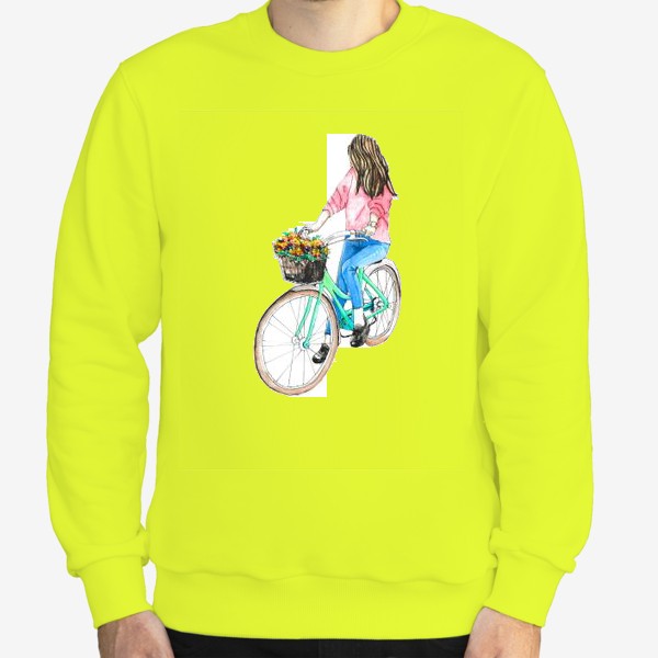 Свитшот «Девушка на велосипеде»