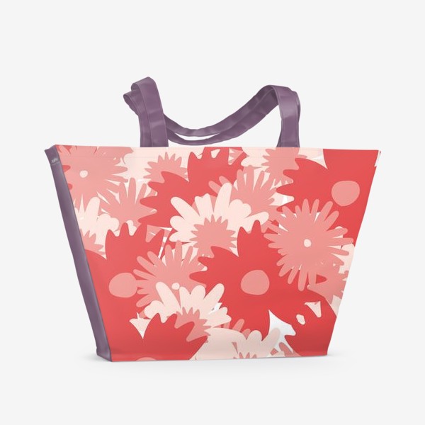 Пляжная сумка «Большие абстрактные цветы »