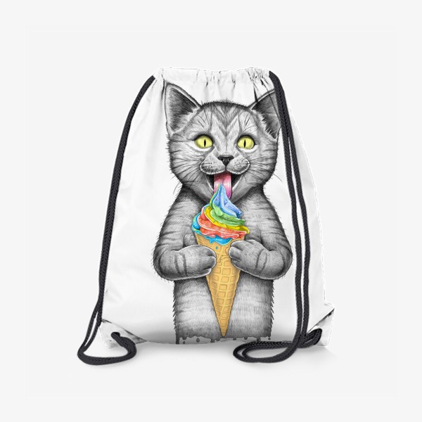 Рюкзак «Кот с мороженым»