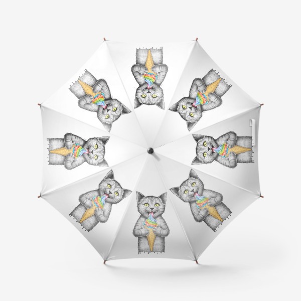 Зонт «Кот с мороженым»
