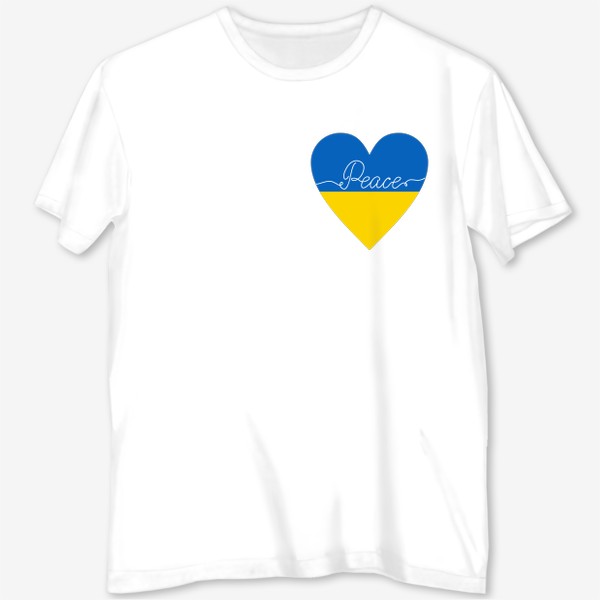 Футболка с полной запечаткой «Мир. Украинское сердечко. Мир в Украине»