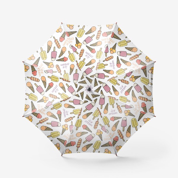 Зонт «Мороженое на белом»