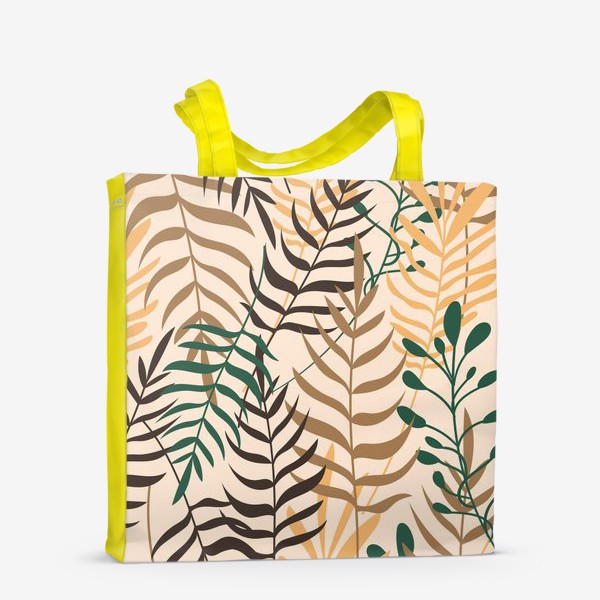 Сумка-шоппер «Тропический принт с листьями»