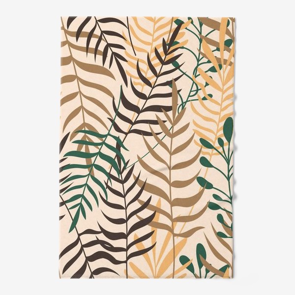 Полотенце «Тропический принт с листьями»