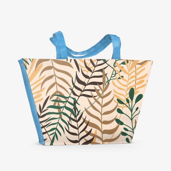 Пляжная сумка &laquo;Тропический принт с листьями&raquo;