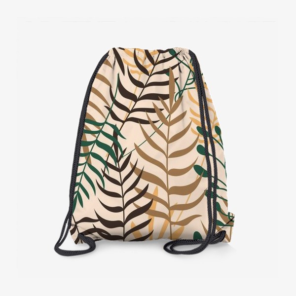 Рюкзак «Тропический принт с листьями»