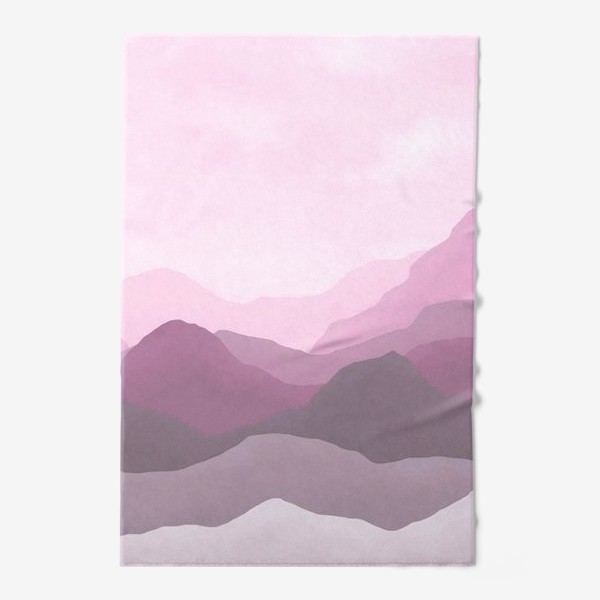 Полотенце «Розовый горный пейзаж»