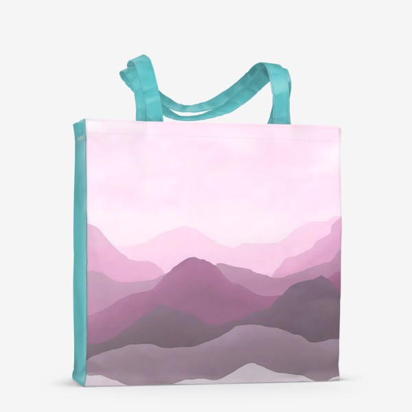 Сумка-шоппер «Розовый горный пейзаж»
