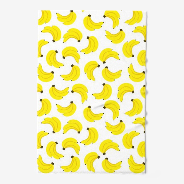 Полотенце «Банановые связки, бананы, паттерн с фруктами, летний принт»