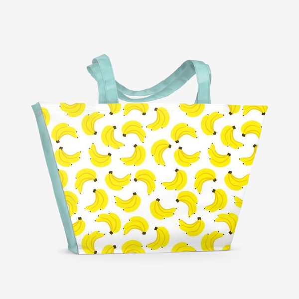 Пляжная сумка &laquo;Банановые связки, бананы, паттерн с фруктами, летний принт&raquo;