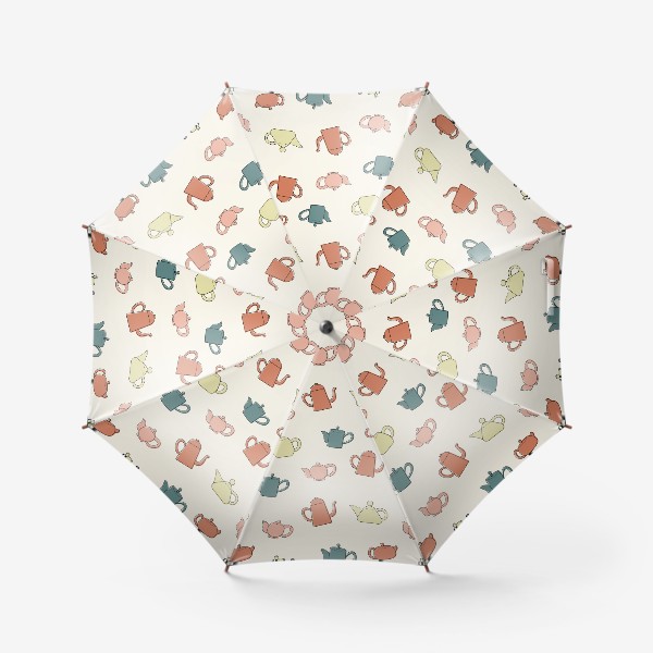 Зонт «Милый паттерн с чайниками»