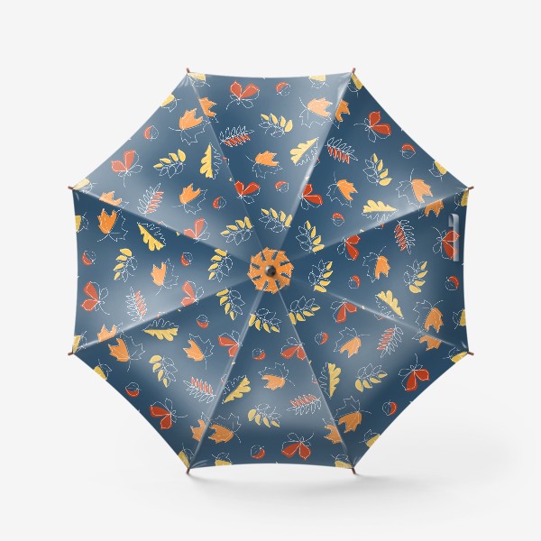 Зонт «Контурные осенние листья»