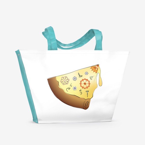 Пляжная сумка «Стимпанк-пицца»
