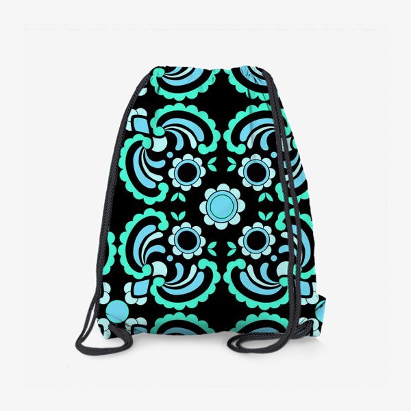 Рюкзак «Сине-зеленый орнамент »