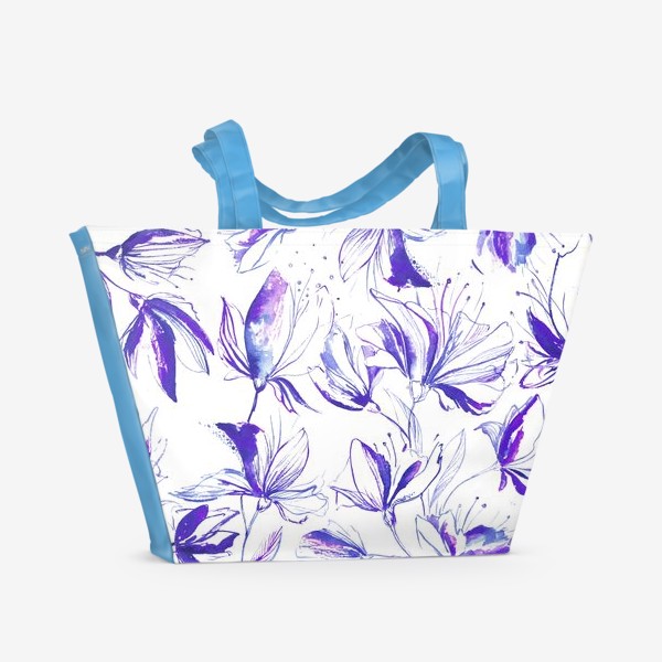 Пляжная сумка «Blue Flowers»