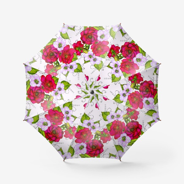 Зонт «Букеты из роз и анемонов»