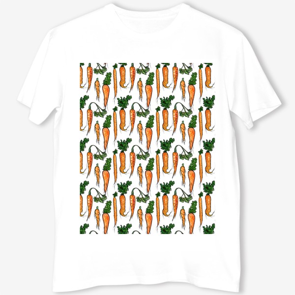 Футболка «Паттерн яркие морковки»