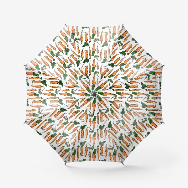 Зонт «Паттерн яркие морковки»