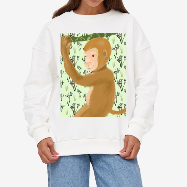 Свитшот «Веселая обезьянка на лиане»