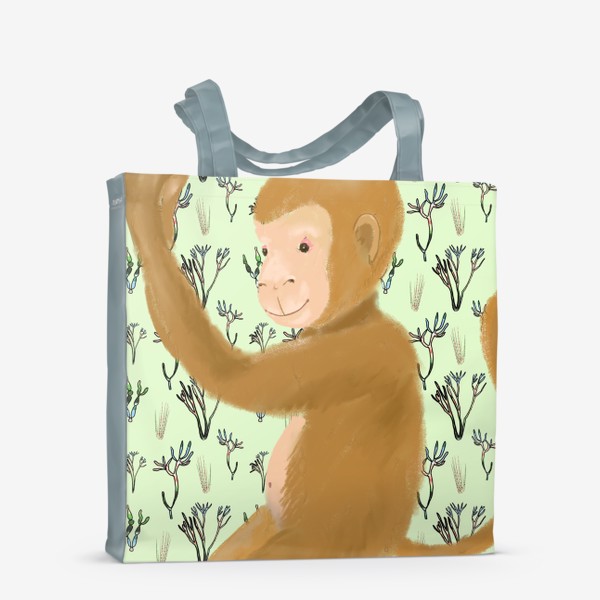 Сумка-шоппер «Веселая обезьянка на лиане»