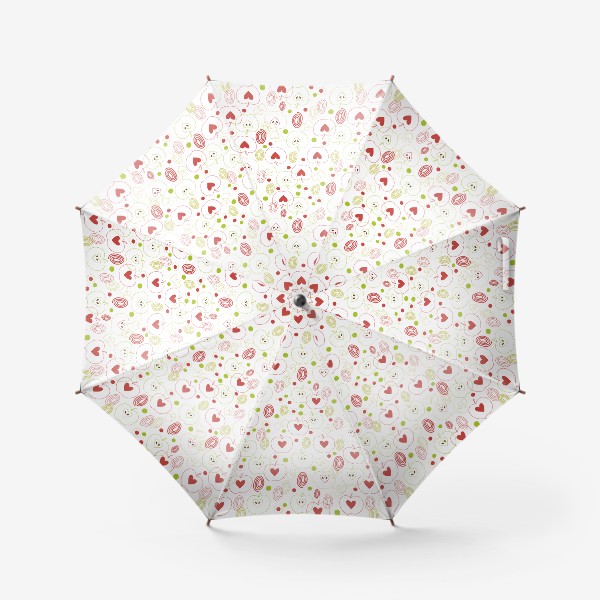 Зонт «Яблоки.Бесшовная текстура с контурными яблоками.»
