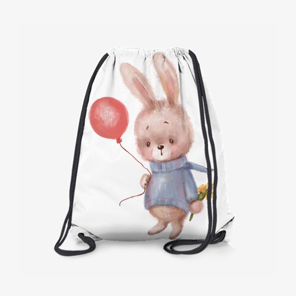 Рюкзак «Милый кролик с шариком. Детская иллюстрация.»