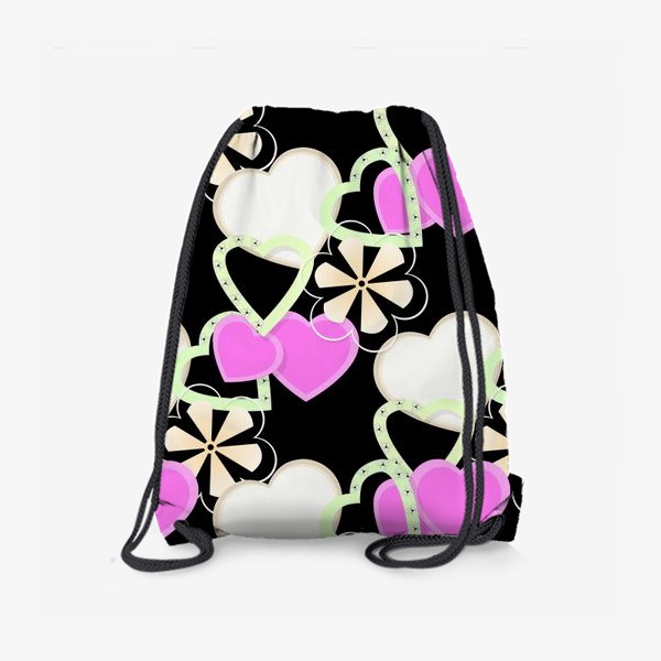 Рюкзак «Сердечки и цветы»