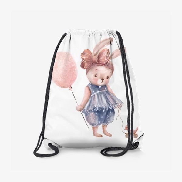Рюкзак «Милый кролик с шариком. Детская иллюстрация.»