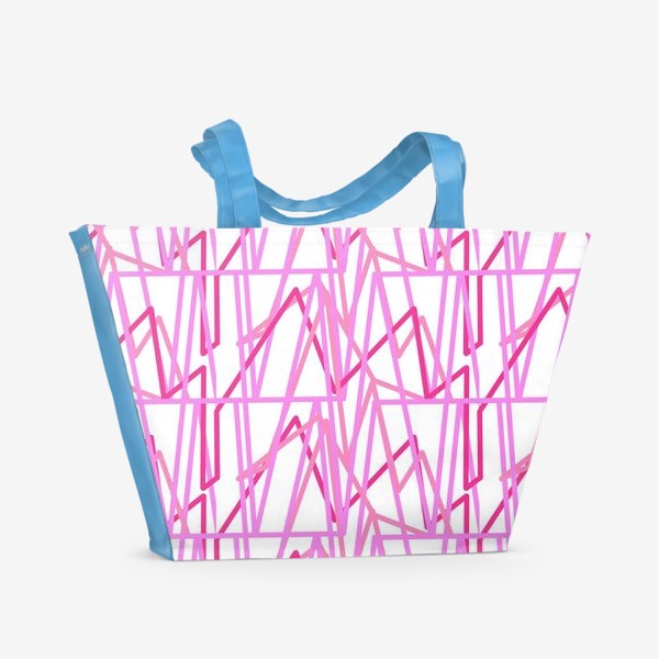 Пляжная сумка «Розовые кривые»