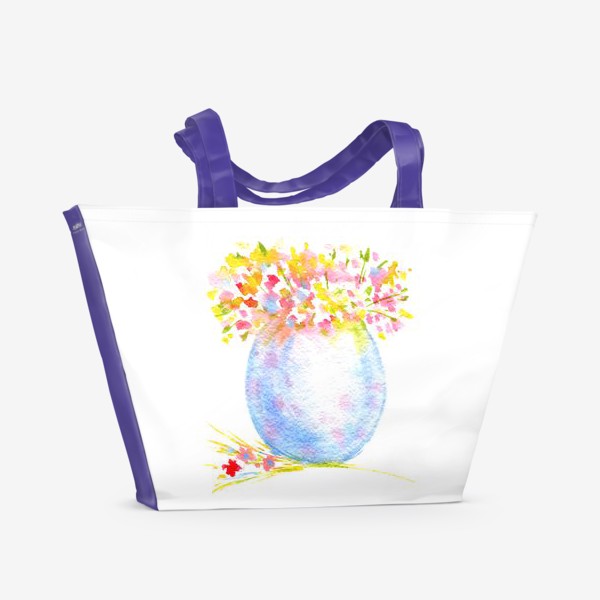 Пляжная сумка «Цветы на Пасху»