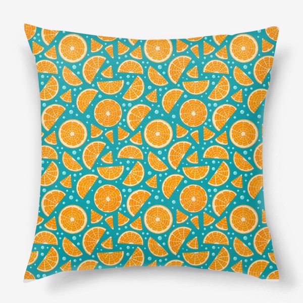 Подушка «Апельсины в газировке»