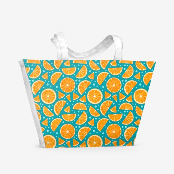 Пляжная сумка «Апельсины в газировке»