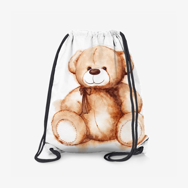 Рюкзак «Акварельный плюшевый мишка Тедди мягкая детская игрушка»