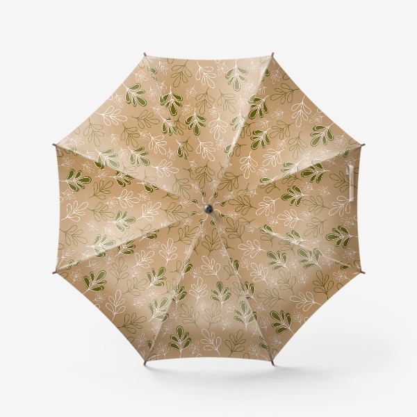 Зонт «Листья . Паттерн бесшовный с листьями.»