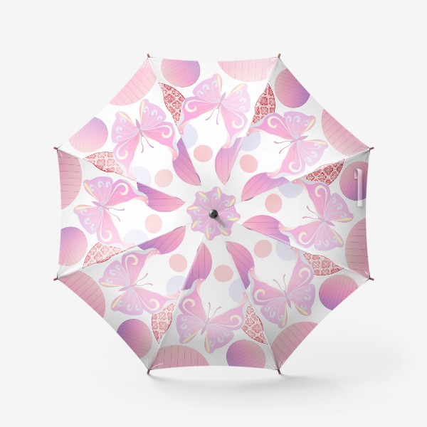 Зонт «Шары и бабочки»