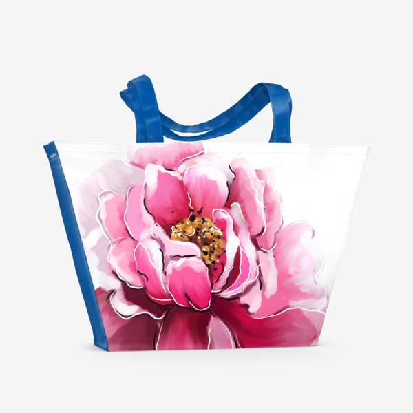 Пляжная сумка «розовый пион»