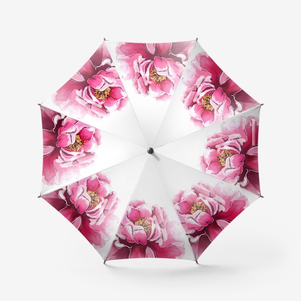 Зонт «розовый пион»