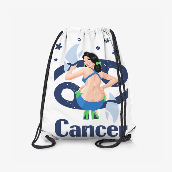 Рюкзак «Знак зодиака Рак / Пинап девушка / Cancer zodiac sign»