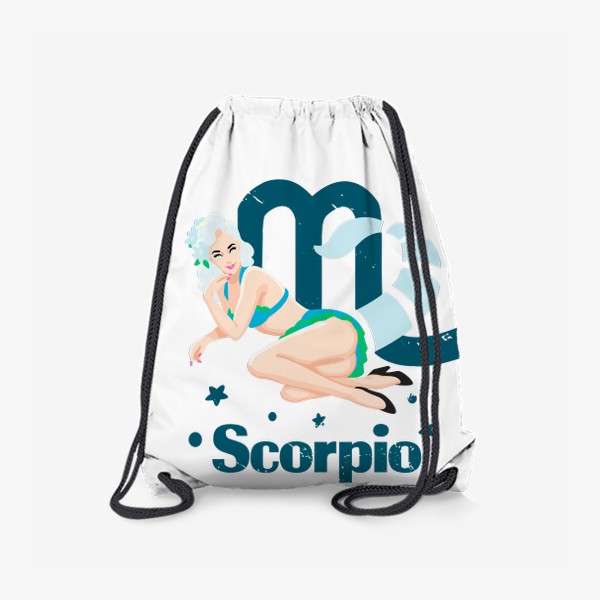 Рюкзак «Знак зодиака Скорпион / Пинап девушка / Scorpio zodiac sign»