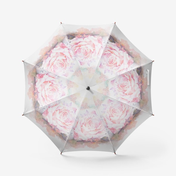 Зонт «Белый котенок с розой »