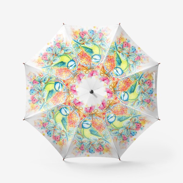 Зонт «Лазоревка весенняя птица»