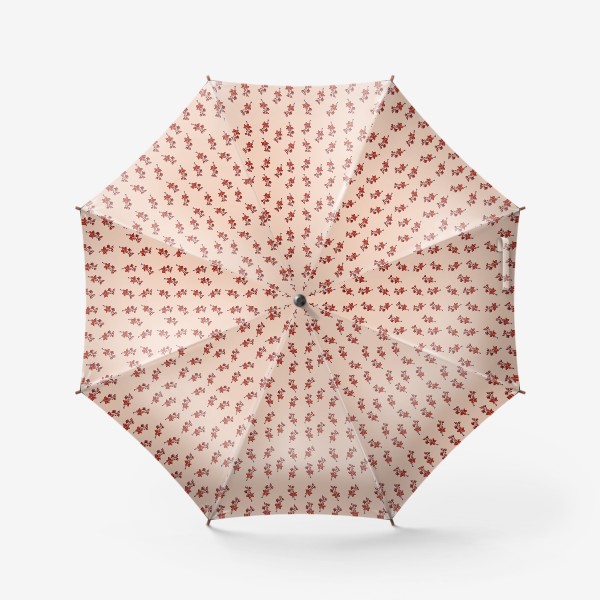 Зонт «Цветы. Рыжие на бежевом. »
