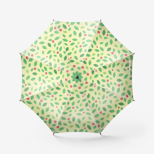 Зонт «Листики и ягодки.»